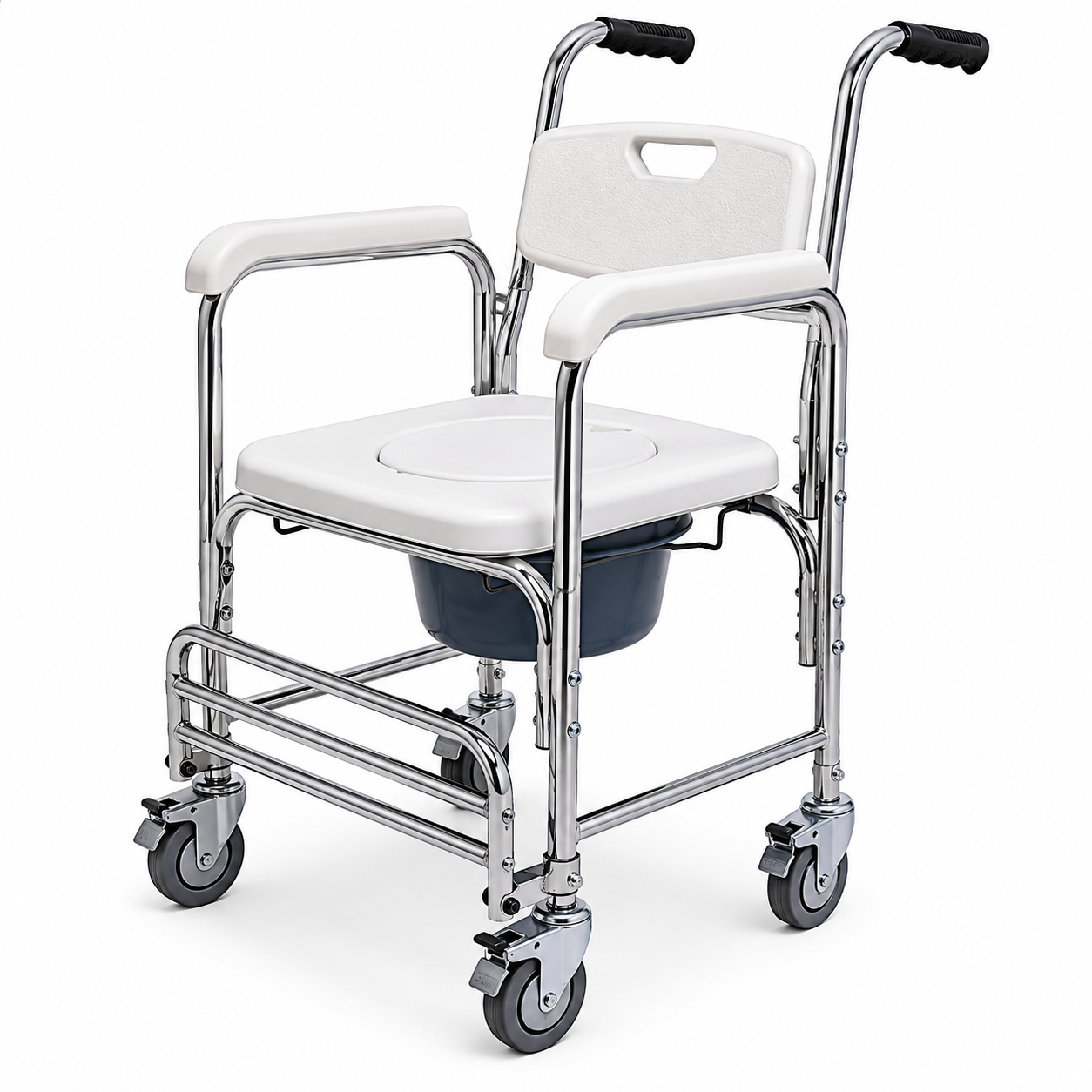 Commode Wheelchair Normal Size Aluminum