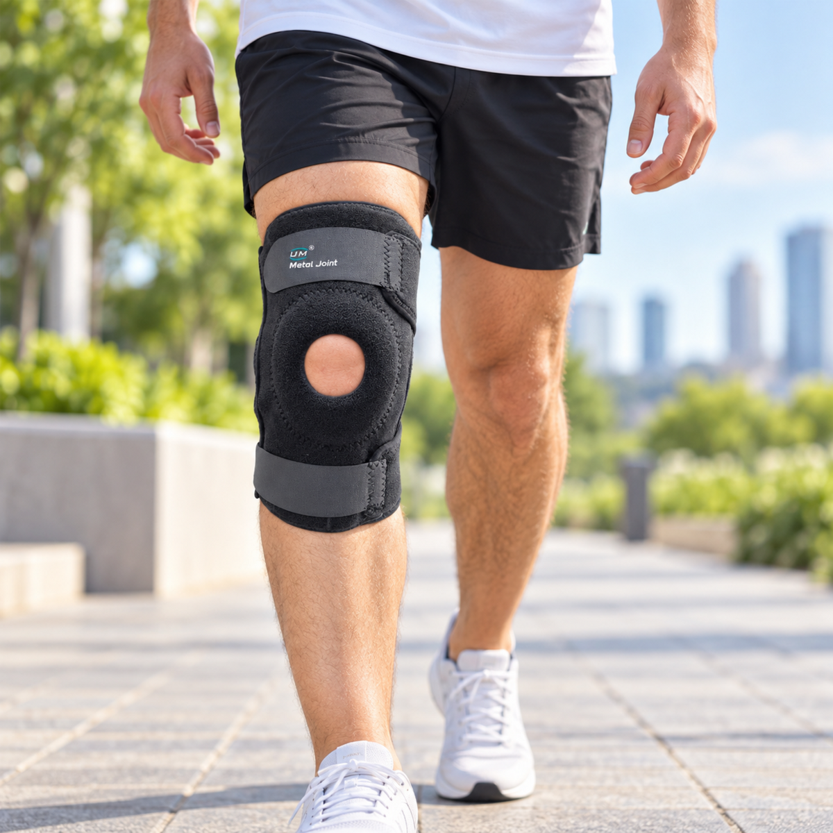 UM POLYCENTRIC HINGED KNEE BRACE NEOPRENE
