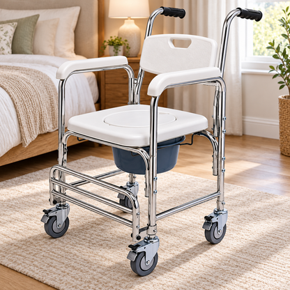 Commode Wheelchair Normal Size Aluminum