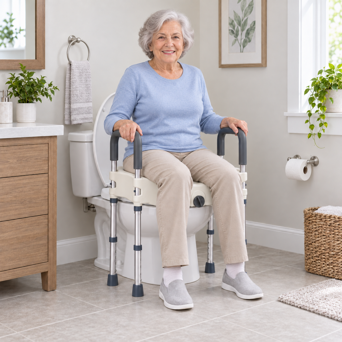 Raised Toilet with Legs