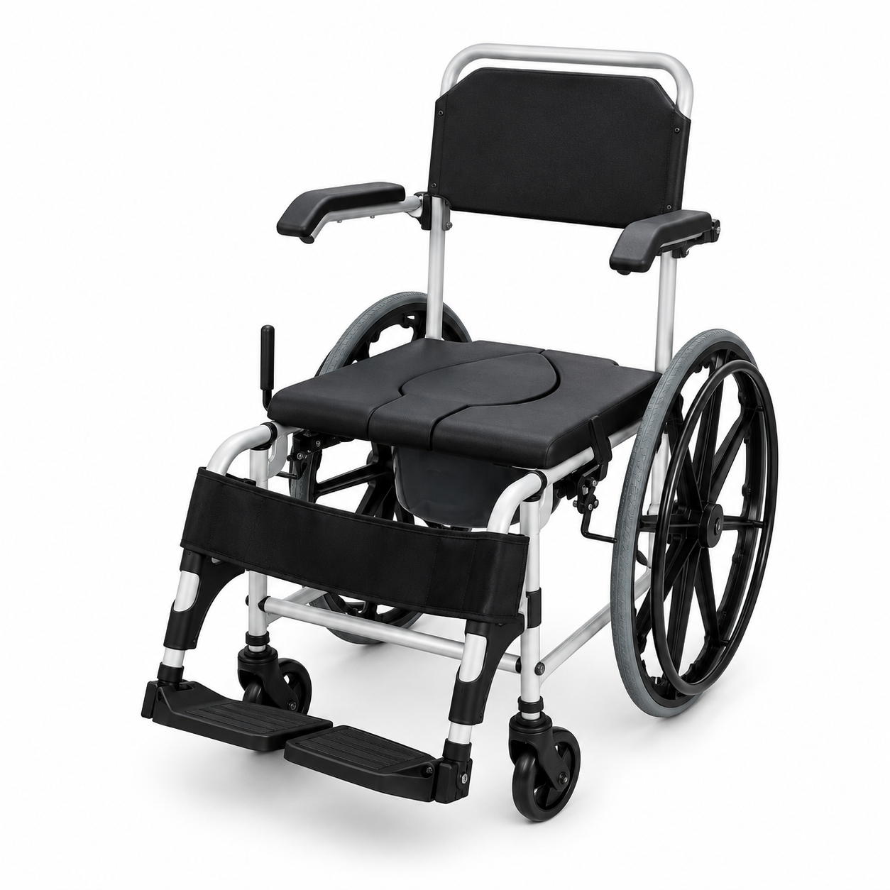 Commode Wheelchair Standard Size Aluminum