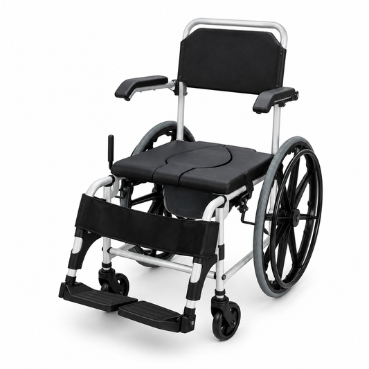 Commode Wheelchair Standard Size Aluminum