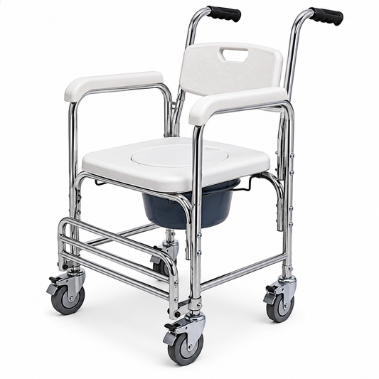 Commode Wheelchair Normal Size Aluminum