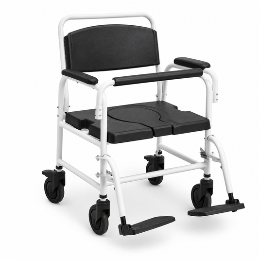 Commode Wheelchair Wider Size Aluminum