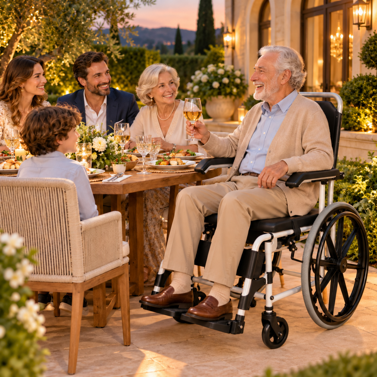 Commode Wheelchair Standard Size Aluminum