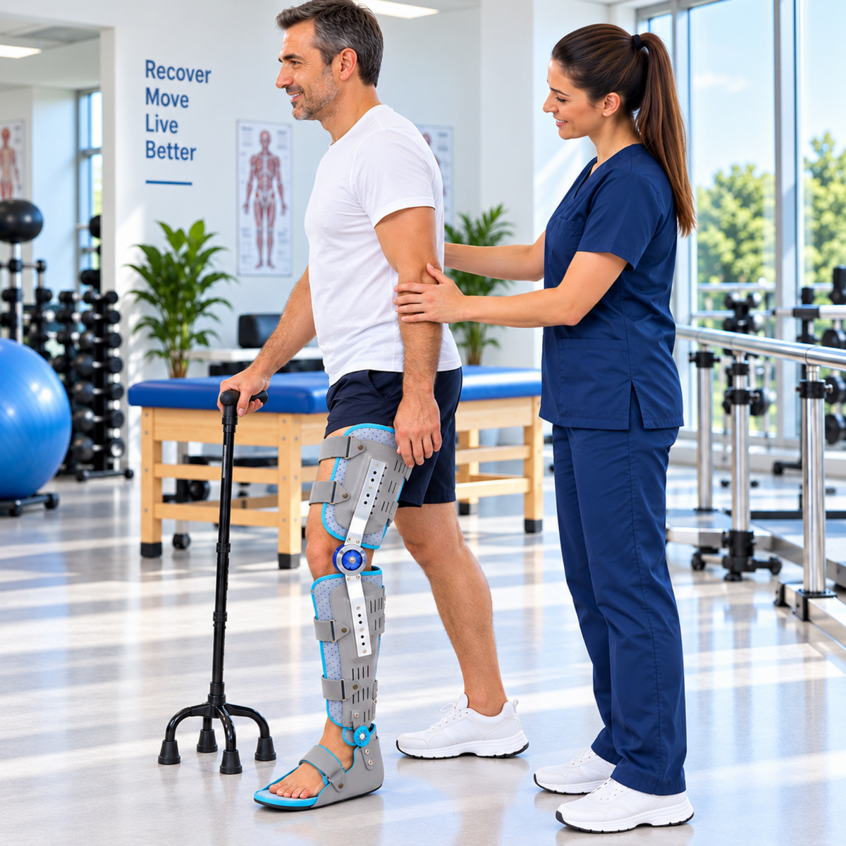 Knee Ankle Foot Orthosis Brace Articulated