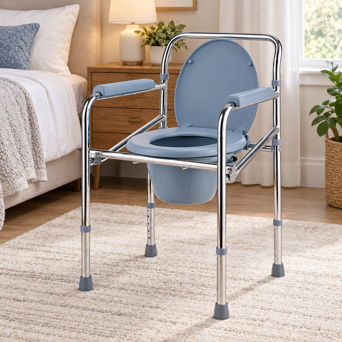 Commode Chair Standard Size Steel 2