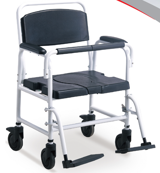 Commode Wheelchair Wider Size Aluminum