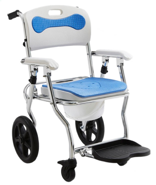 Foldable Commode & Shower Chair Aluminum