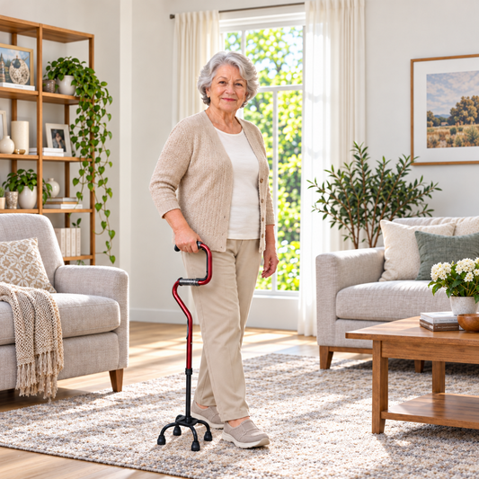Quadripod Cane Double Hand